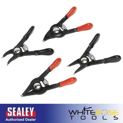 Sealey Mini Circlip Pliers Set 4pc Premier Cutter Cutting Hand Tool