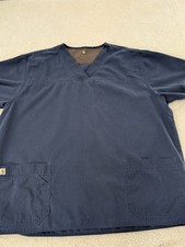 Carhartt Scrub Top XL Or XXL Navy Blue Please Check Measurements