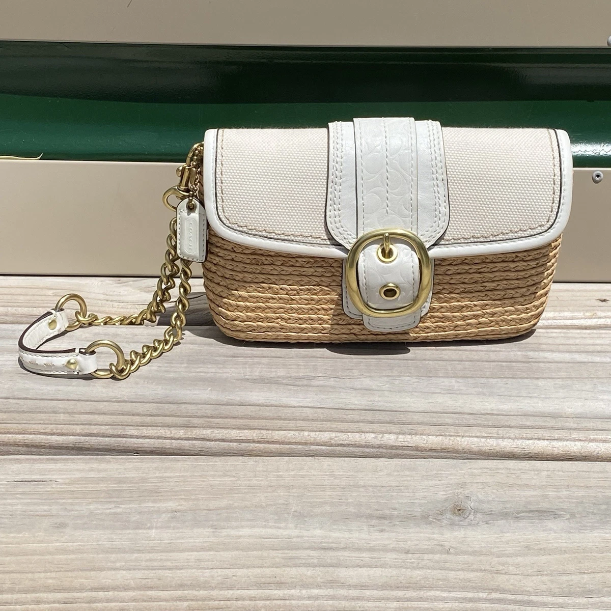 Coach White Women's Straw Exterior Bags & Handbags for sale | eBay