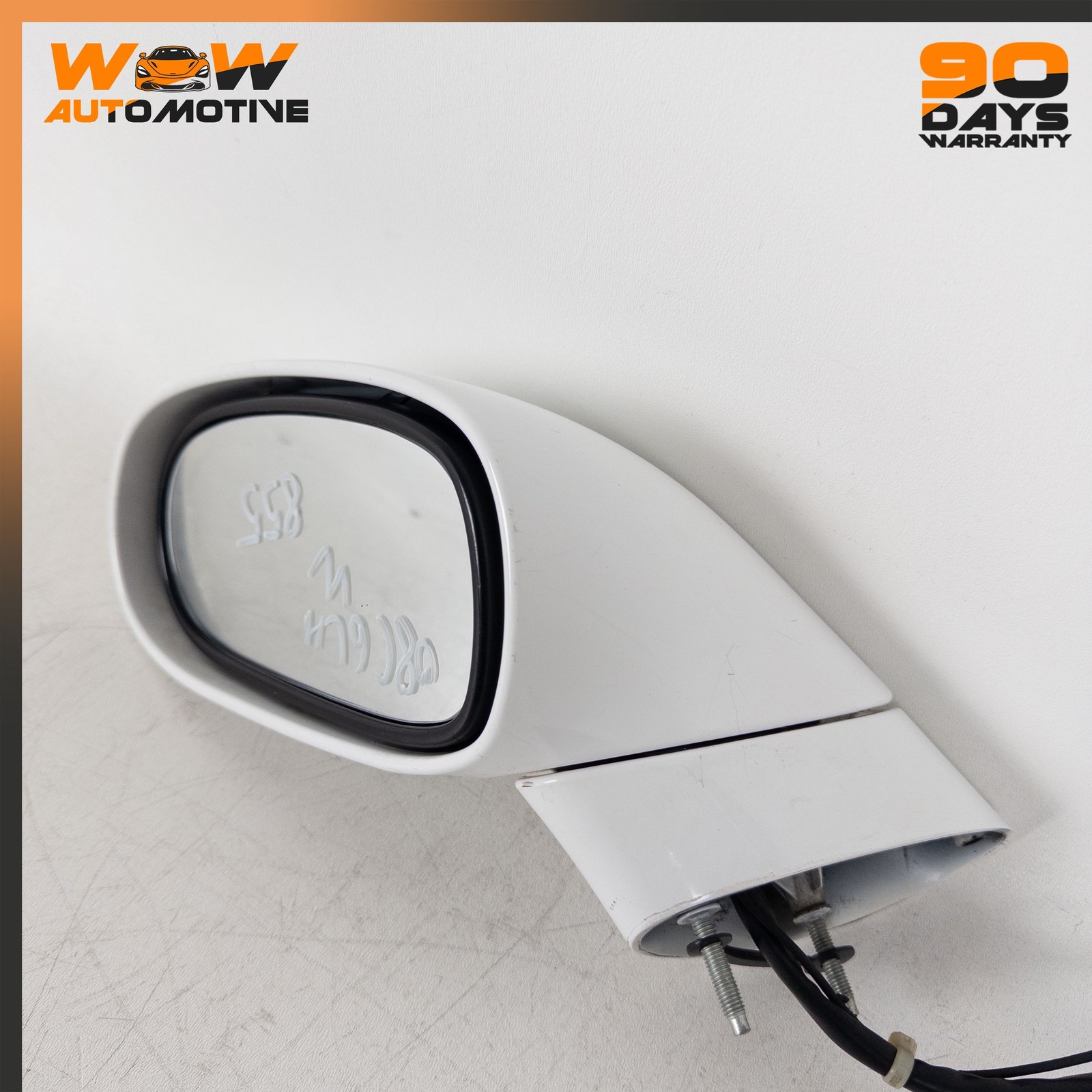 05-09 CHEVROLET CORVETTE C6 FRONT LEFT POWER FOLD DOOR MIRROR ASSEMBLY WHITE OEM