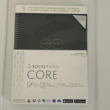 NEW Rocketbook CORE Smart Reusable Notebook Executive Size 6x8.8" - 36 pgs Black