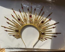 Diy Material Parts Lolita Crown Headpiece Gothic Goddess Angel Devil Feather