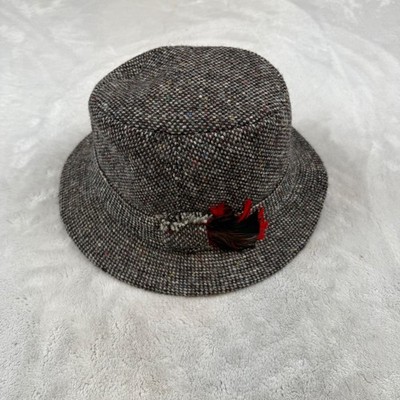 Hanna Hats of Donegal Mens Grey Donegal Tweed Wool Walking  display picture 1