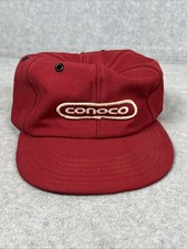 Men's Vintage Unitog Conoco Burgandy Snapback Hat Size Medium