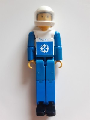 Lego tech005a Technic Figur, 2715 Helm Weiß aus 8712, 80er, Sammlung