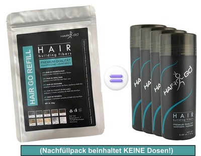 Haarverdichter HAIR GO REFILL 4in1 Nachfüllpack Streuhaar  Hairfor2 Haarausfall