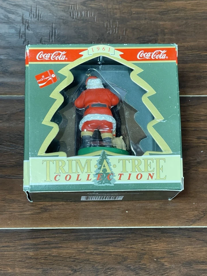 1990 Vintage Coca Cola Trim A Tree Collection Ornament Santa 1961 Reproduction - Image 3 of 4