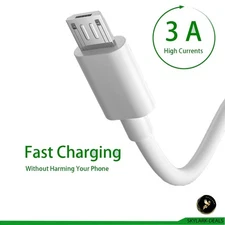 3A Fast Charging Micro USB Cable 1M High-Speed Data Sync Durable Charger Cord