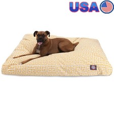Washable Dog Bed Rectangle Non Slip Comfy Pet Bed Removable Cover Crate New