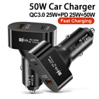 Dual USB PD Type-C 25W Car Charger Fast Charge Adapter QC 3.0 New