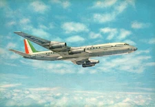 VNTG POST CARD DOUGLAS SUPER DC-8 ALITALIA AIRLINES UNPOSTED 6 X 4 PHOTO CARD