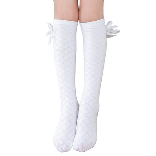 Knee High Girls Socks for Kids Children Golf Cotton Bow Long Tube Stitch Sock Ba - Picture 12 of 26