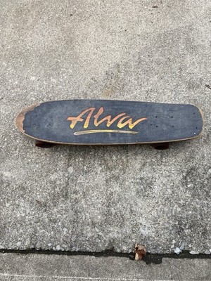 Alva Vintage Complete Skateboard ACS-580 Trucks Hobie Wheels Black Brown Wood