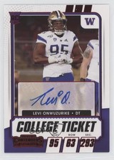 2021 Contenders Draft Picks College Game Ticket Red Levi Onwuzurike Auto a7t