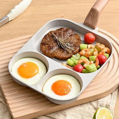 Spiegeleipfanne 3-teilig Antihaft Eierpfanne für Plett Muffins Hamburger