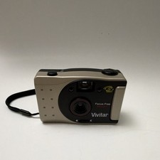Vivitar PN2011 Panoramic 35mm Film Camera Focus Free Black/Gold AS IS