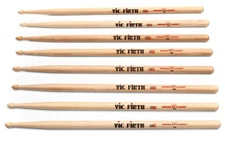 Vic Firth American Classic 4 for 3 Drumstick Value Pack - 5B - Wood Tip