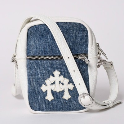 Chrome Hearts TAKA MINI Cemetery Cross Denim Shoulder Bag