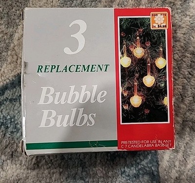 Vntg Foremost Industries Bubble Replacement Bulbs Pack of 3 Open Box Untested