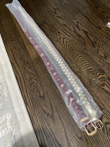 The Children's Place Lot of 2 Belts Youth Girls Size M/L Wine Red Braided Gold - Picture 6 of 6