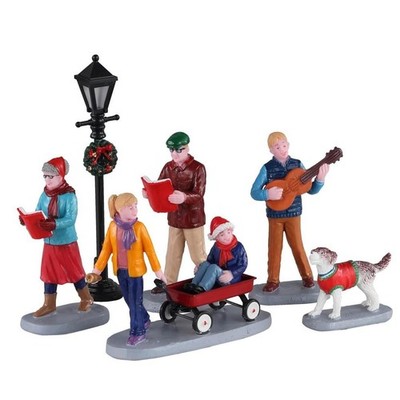 Lemax-02955-684, Merry Songs, Set/6, Weihnachtsdorf, Weihnachtsfiguren