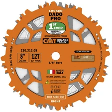 Cmt 8In 12T Wood Locked Dado Pro Blade Set