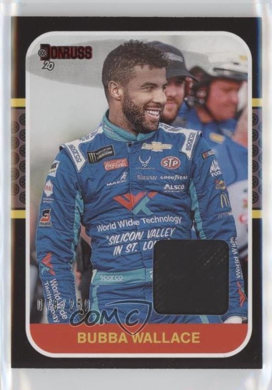 2020 Panini Donruss NASCAR Retro 1987 Relics Red 78/250 Bubba Wallace #BW 0t6p