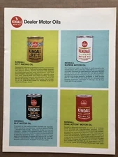 Vintage KENDALL Dealer Motor Oils Brochure Can GT-1 RACING M-G SUBERB DUAL ACTIO