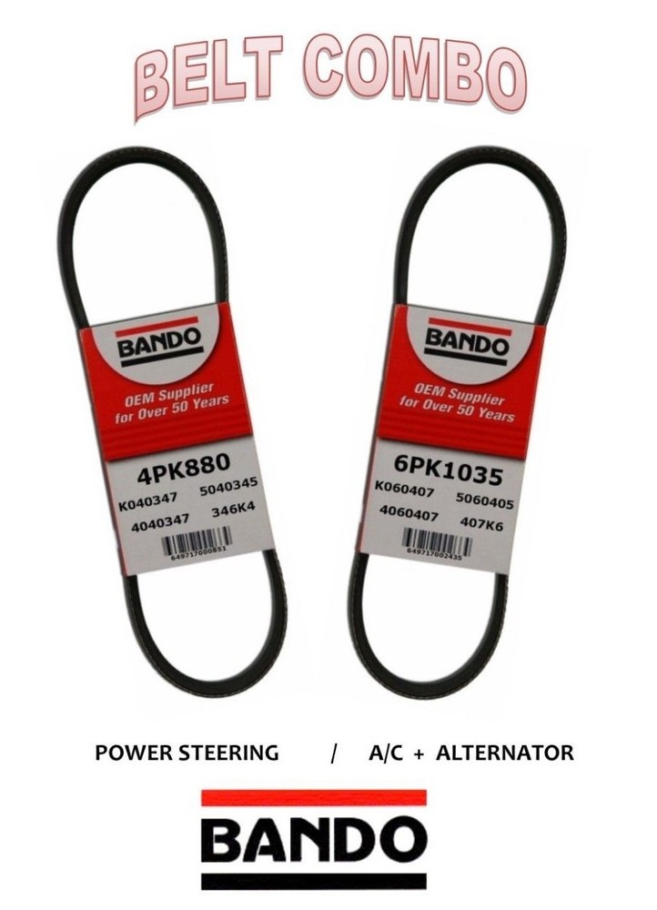Toyota V6 3.0L Camry Avalon Solara 98-2003 Serpentine Belt Set ALT AC PS
