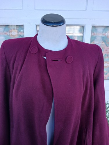 1940 Burgundy Wool Overcoat - Picture 7 of 12