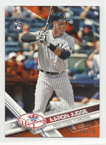Aaron Judge 2017 Topps Mini Orange Parallel RC /25 #US99 Yankees On Demand
