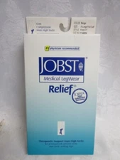 Jobst Medical Legwear Relief Moderate Compression Thigh High Beige XL 114624 MIB
