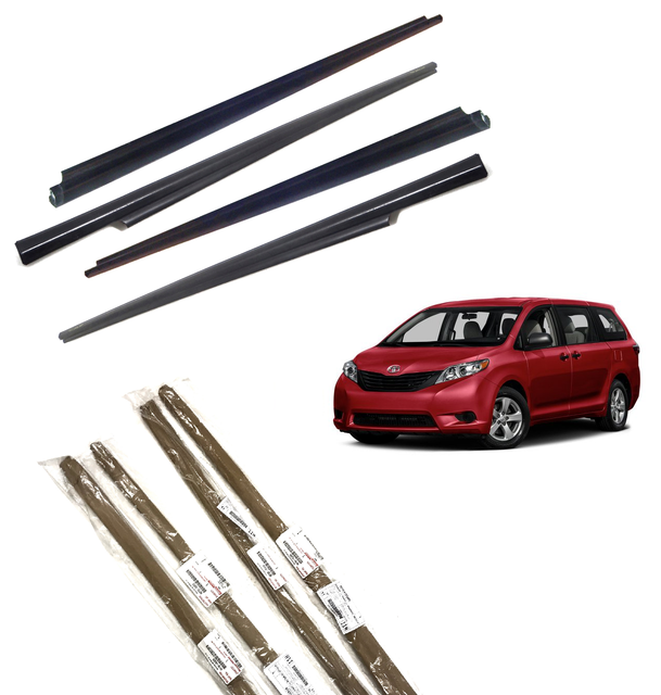 20112020 Sienna Door Belt Molding Weatherstrip (4 PC SET) Genuine
