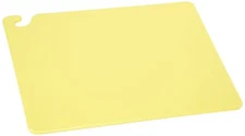 San Jamar CB182412YL Cut-N-Carry Cutting Board 18" x 24" Co-Polymer Yellow NSF