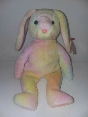 rainbow bunny beanie baby