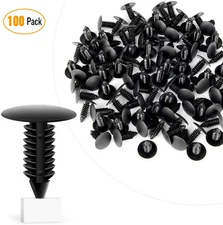 100 Pcs 8mm Bumper Clips Auto Car Hole Plastic Rivets Fastener Fender Push Pin