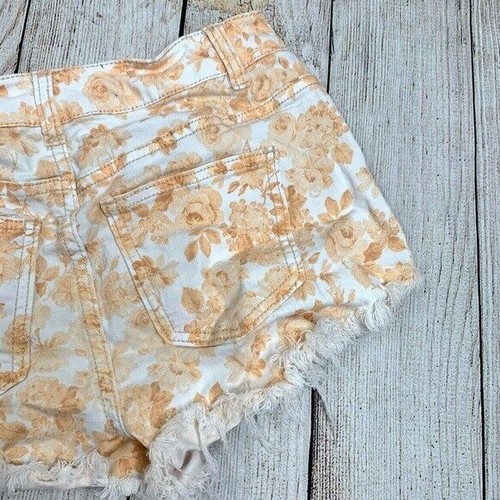 Pantalones Cortos de Jean Floral Melocotón Envejecido Tinta Zafiro Talla 1 - Imagen 7 de 7