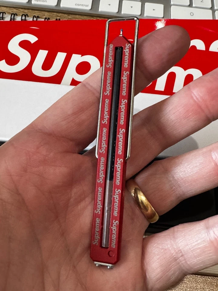 Supreme x CW&T CWT EDC Pen Type C Red Titanium Metal Bookmark BRAND NEW SOLD OUT - Image 3 of 4
