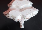 VTG Art Pottery Speckle Christmas Tree Divided Section Signed MIA Serving Dish  — photo 9