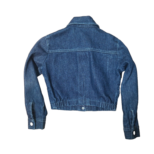 Vintage GWG Jean Jacket Girls Size 7 Blue Denim Snap Up 70s 80s Canada Fit 4-7 - Picture 5 of 16