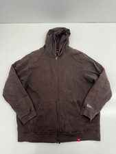 Red Kap Brown Full Zip Hooded Jacket Mens Size XL