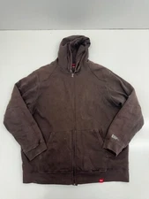 Red Kap Brown Full Zip Hooded Jacket Mens Size XL