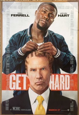 GET HARD MOVIE POSTER 2 Sided ORIGINAL 27x40 KEVIN HART WILL FERRELL