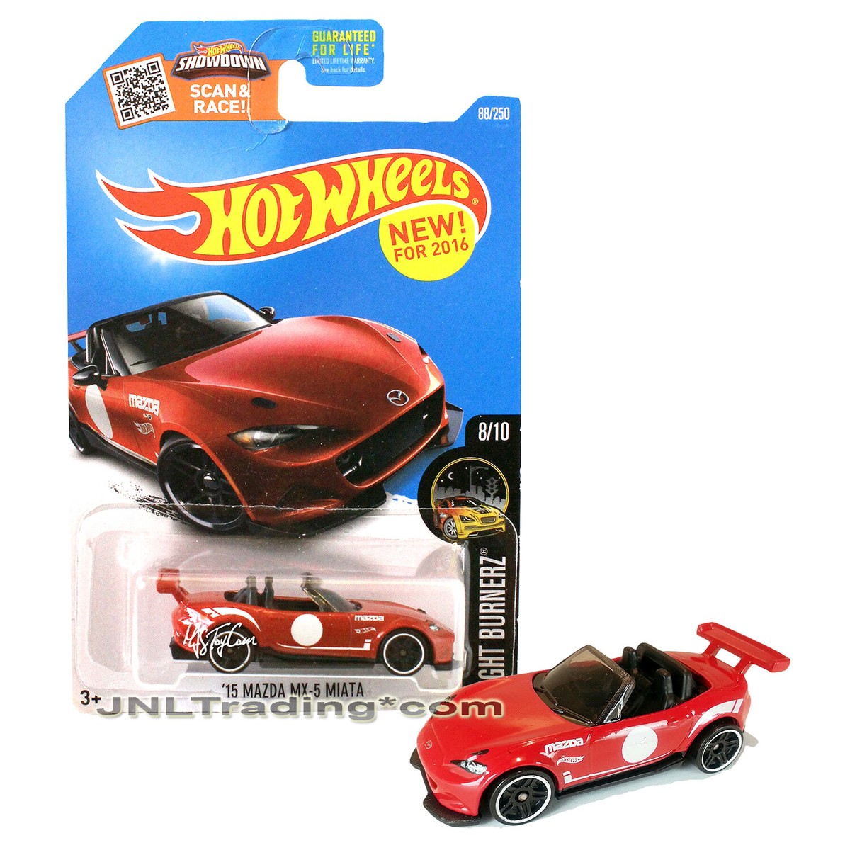 【未開封】Hot Wheels 15台セット Yr 2015 Hot Wheels Nightburnerz 1:64 Die Cast Car 8/10 Red '15