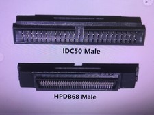 New Internal SCSI Adapter, HPDB68 Half Pitch DB68 Male to IDC 50 Male