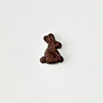 Puppenstube Ostern Schokoladenhase Hase Handarbeit Fimo Maßstab 1:12