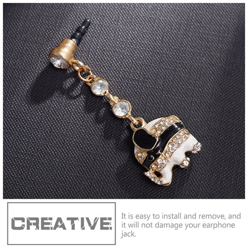 3 szt. Anti Earphone Jack Słoń Telefon Charm Wtyczka do słuchawek Adapter - Zdjęcie 9 z 12