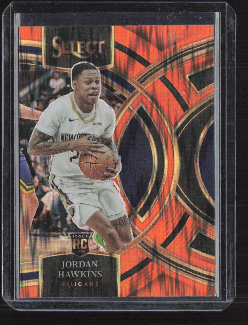 2023-24 Panini Select #124 Jordan Hawkins Premier Orange Flash Rookie