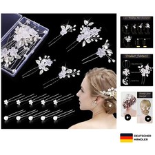 15-teiliges Hochzeit Haarschmuck Set aus Kunststoff mit Strass, elegant für B...