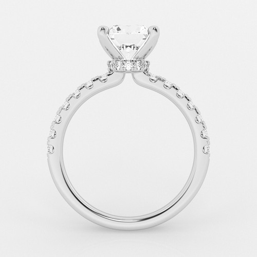 Anillo redondo de diamantes cultivados en laboratorio GIA cert 2,5 tcw. Con halo oculto oro 18k con año. - Imagen 5 de 6